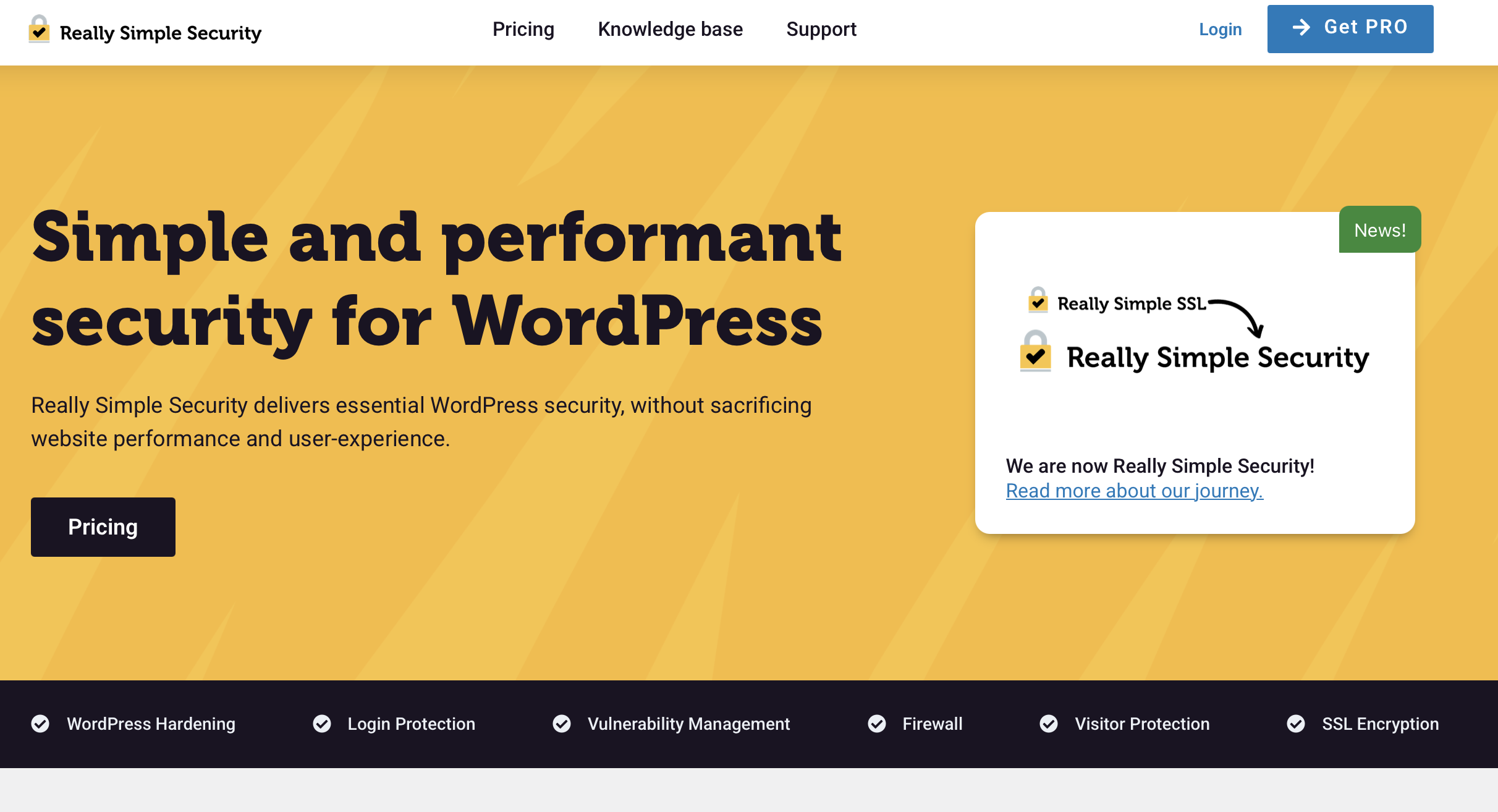 Website von Really Simple Security Bild: Website von Really Simple Security
