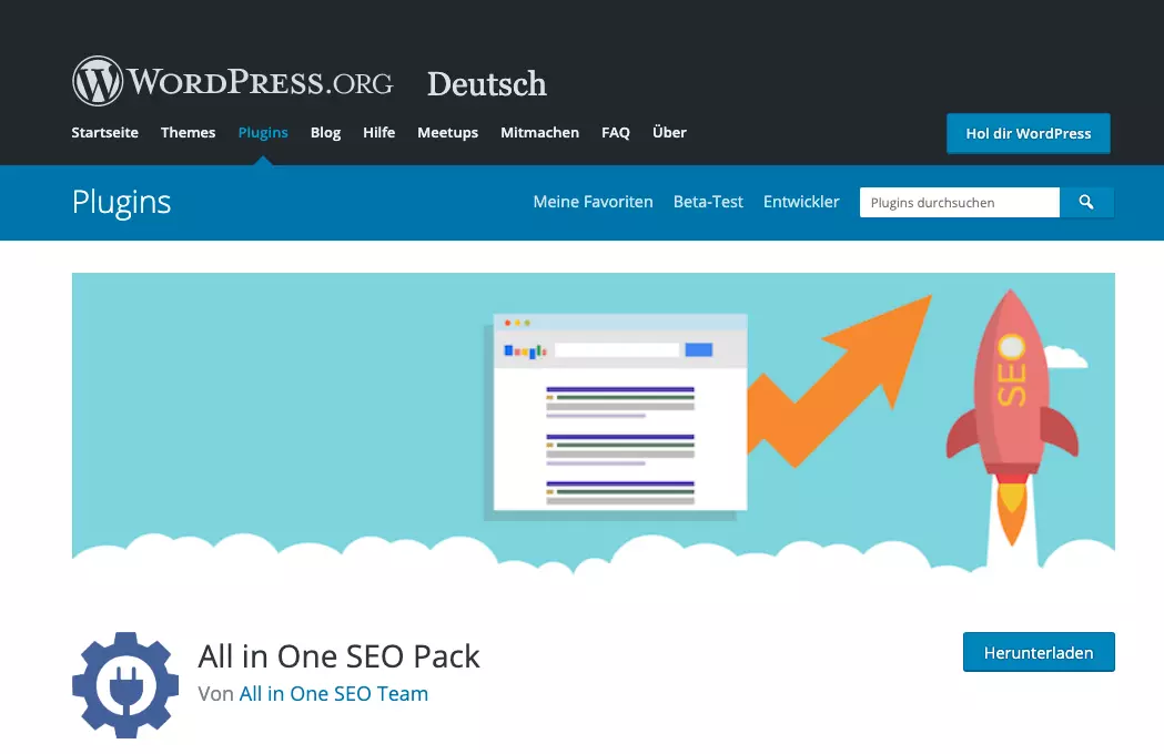 Bild: WP-SEO-Plugin All in One SEO Pack bei WordPress.org