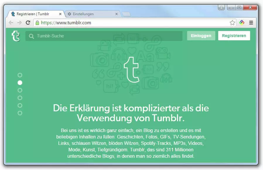Bild: Wie kann ich bei Tumblr Blog anlegen