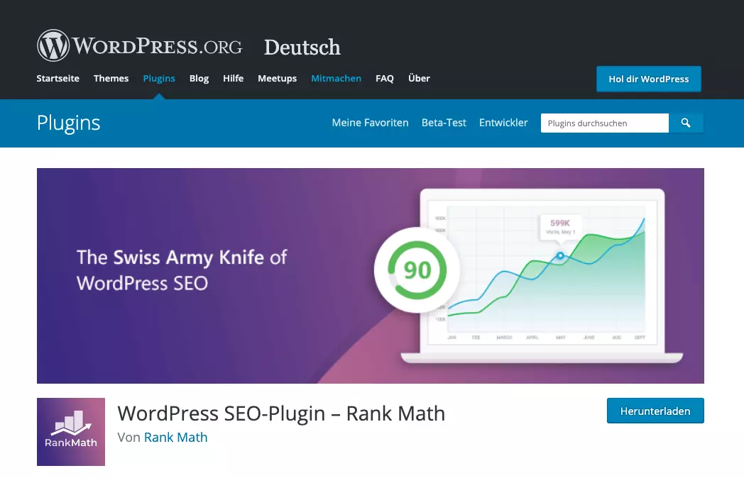 Bild: Rank Math bei WordPress.org